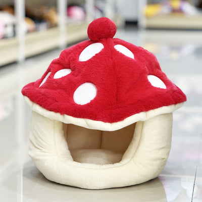 Cama Acogedor para Gatos con Diseño de Hongos Peluche - Image 7