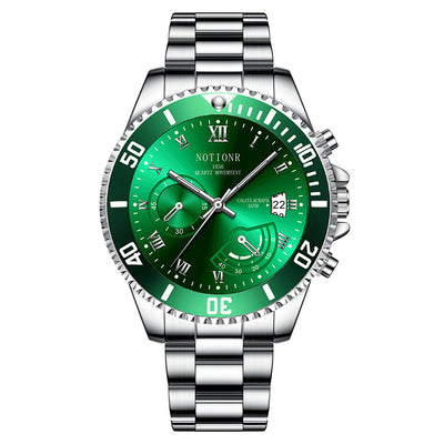 Reloj Deportivo Sumergible Verde Acero Inoxidable Calendario Luminoso Cuarzo - Image 11