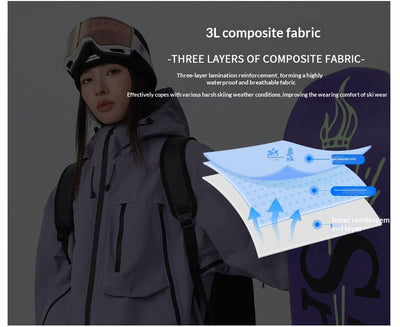 Chaqueta de Snowboard Impermeable para Mujer con Costuras Selladas - Image 21