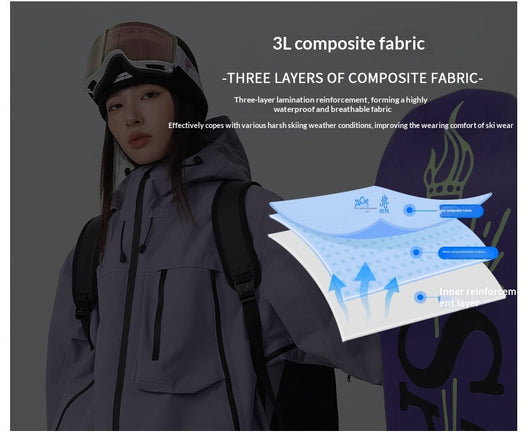 Chaqueta de Snowboard Impermeable para Mujer con Costuras Selladas - Image 21