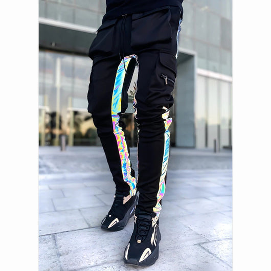Pantalones Casuales para Hombre con Franjas Reflectantes en los Tobillos - Image 9