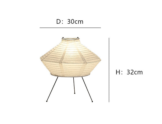 Lámpara de Mesa Vertical Estilo Japonés con Papel de Arroz para Mesita de Noche - Image 5