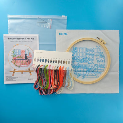 Kit Completo de Bordado - Paisaje Felino - Image 4