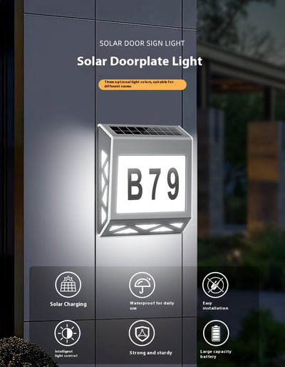 Placa Solar LED para Puerta con Indicador Digital Inteligente Resistente al Agua - Image 10
