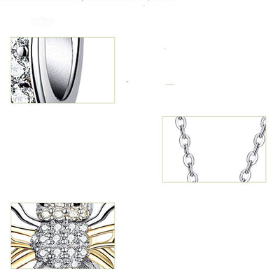 Dije de Plata Esterlina Abeja Chapada en Oro Blanco - Image 8