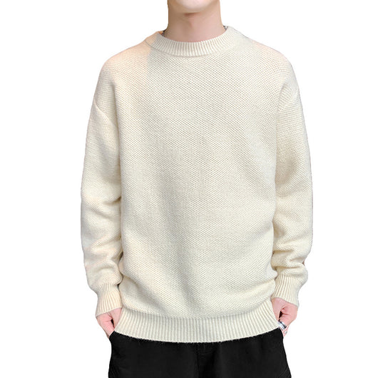 Suéter Suelto Cuello Redondo para Hombre - Abrigo Cálido Base - Image 6