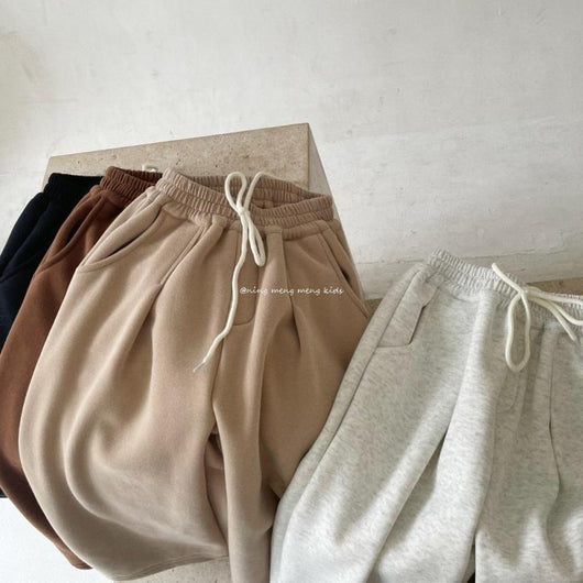 Pantalones Casuales Acolchados de Terciopelo Coreanos para Niños - Image 3