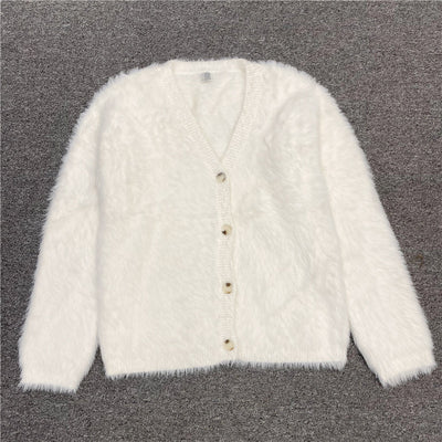 Cardigan Tejido para Mujer Escote V Botones Simples - Image 17