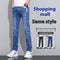 Pantalones Vaqueros Azul Lavado Slim Fit para Hombre - Estilo Primavera Otoño