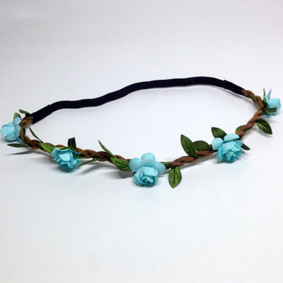 Corona de Flores Rosas Estilo Coreano para Novia - Image 10