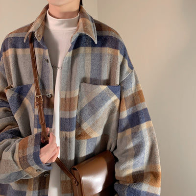 Chaqueta Camisa Cuadros Vintage Efecto Gamuza - Image 9