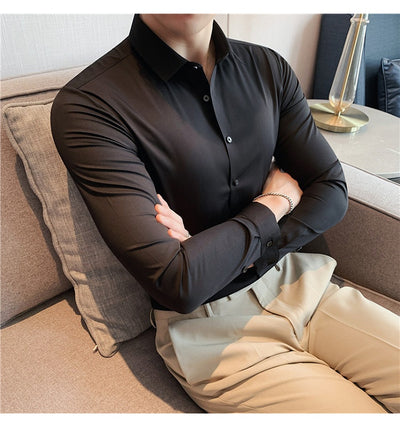 Camisa Casual de Punto Sin Planchado con Caída Perfecta - Image 12