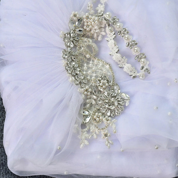 Capa Nupcial Blanca Malla Fina para Ceremonia - Image 3