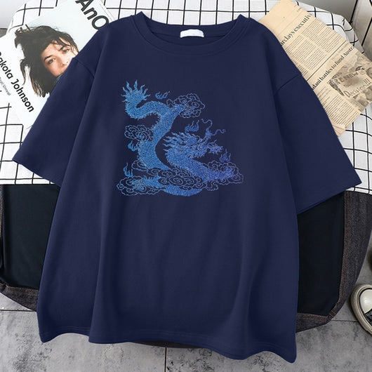Playera Hombre Dragón Japonés Estampado Minimalista - Image 15