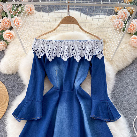Vestido Denim Asimétrico con Costura Decorativa - Image 19