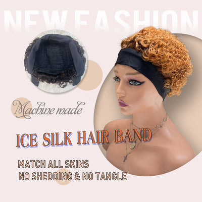 Banda para Cabello de Seda de Hielo con Cabello Humano Real Multicolor Elfa - Image 4