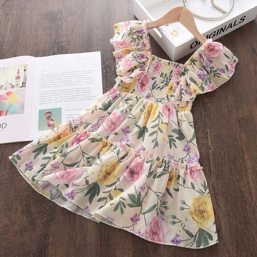 Vestido Niña Manga Volante Estampado Floral Verano - Image 20