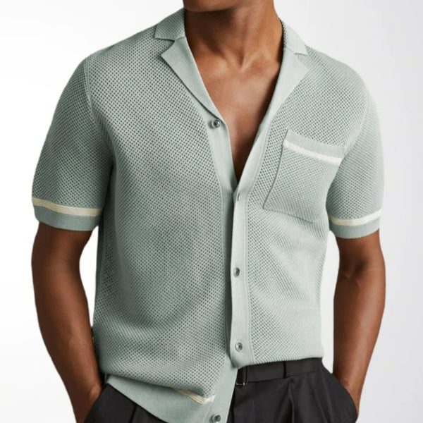 Playera de Punto Calada para Hombre - Estilo Casual Verano