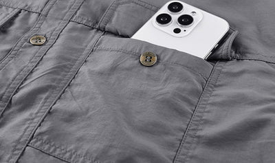 Camisa de Trabajo Casual en Colores Sólidos para Hombre - Image 13