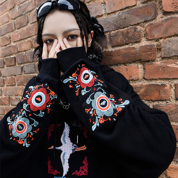Sudadera Larga de Otoño e Invierno con Capucha