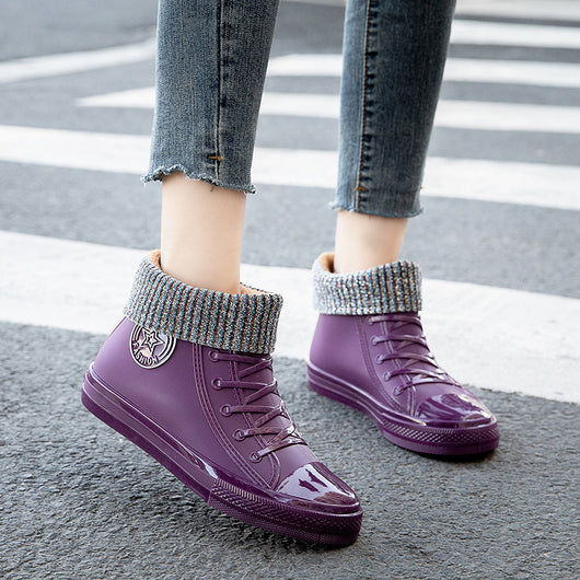 Botas Impermeables de Moda Primavera Otoño para Mujer - Estilo Laboral - Image 14