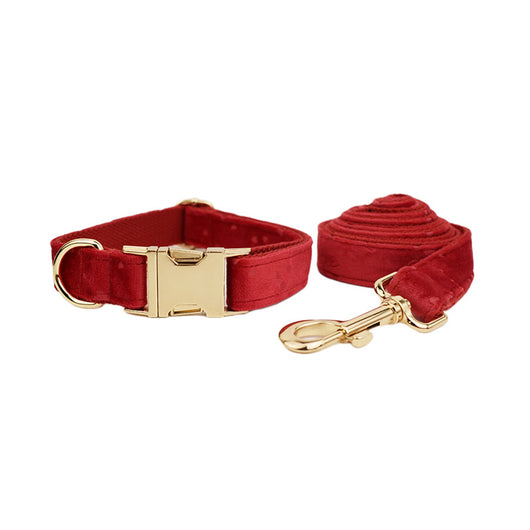 Collar de Mascota en Terciopelo con Cuerda de Tracción - Image 7