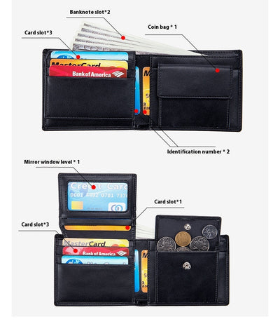 Billetera Corta de Cuero Genuino para Hombre - Diseño Trifold - Image 36