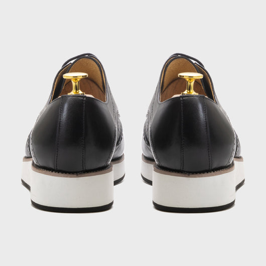 Zapatos Derby Tejidos Punta Fina - Calzado Casual de Cuero para Hombre - Image 16