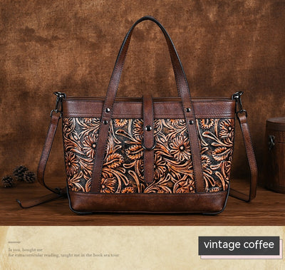 Bolso de Cuero Genuino con Diseño Tallado a Mano - Image 19