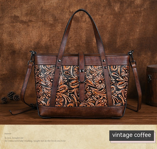 Bolso de Cuero Genuino con Diseño Tallado a Mano - Image 19