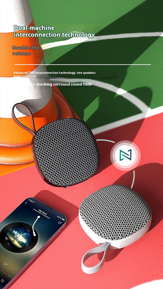 Parlante Portátil Bluetooth Mini con Tela Impermeable y Imán - Image 10