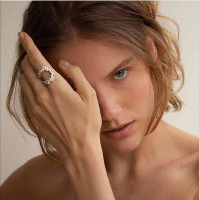 Anillo Creciente de Perlas en Degradé - Image 8