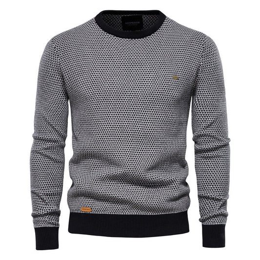 Sudadera Hombre Cuello Redondo Bicolor Estilo Europeo - Image 2