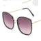 Gafas de Sol Circulares Metal Negro Estilo Trendy