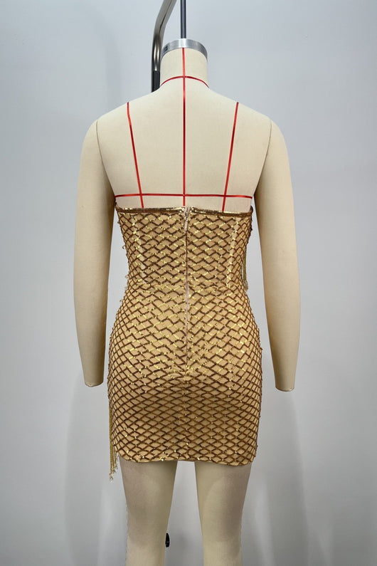 Vestido de Fiesta con Lentejuelas y Flecos - Diseño Personalidad Mujer - Image 11