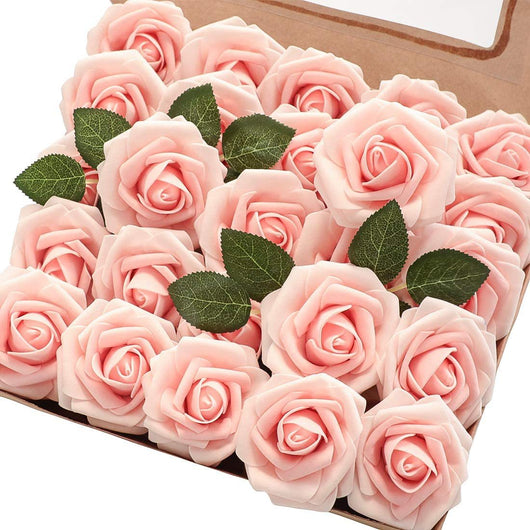Rosas de Espuma PE con Tallo y Hojas - 25 Flores Decorativas para Bodas y San Valentín - Image 41