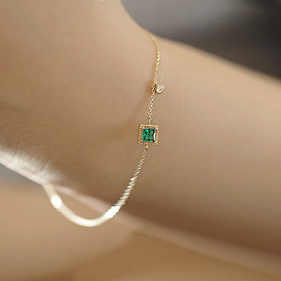 Pulsera de Plata 925 Chapada en Oro 14K para Mujer