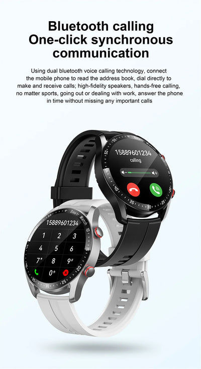 Reloj Inteligente ECG con Llamadas Bluetooth y Correa de Acero Inoxidable - Image 13