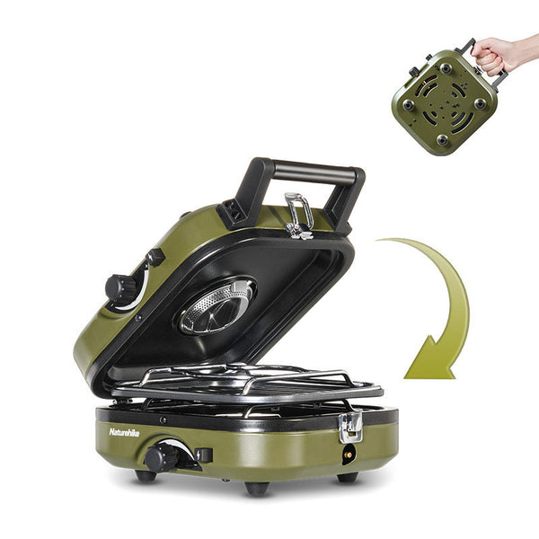 Estufa Portátil de Doble Quemador para Camping y Picnic - Image 4