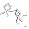 Nordic Rune Letter Earrings Made Of Stainless Steel Steel Color 3style