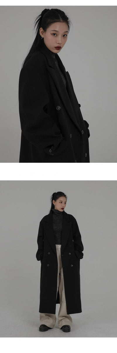 Abrigo Larga Oversized Estilo Coreano Inspirado en Hepburn - Image 10