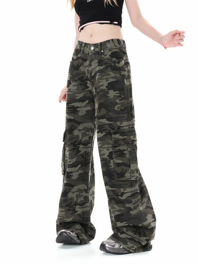 Pantalones de Trabajo Camuflaje Multi-Bolsillos Corte Recto Unisex - Image 7