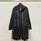 Abrigo Trench Largo Holgado con Capucha y Cierre - Estilo Casual Negro