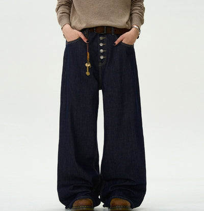 Jeans Rectos Retro con Botones - Estilo Clásico Inconfundible - Image 2