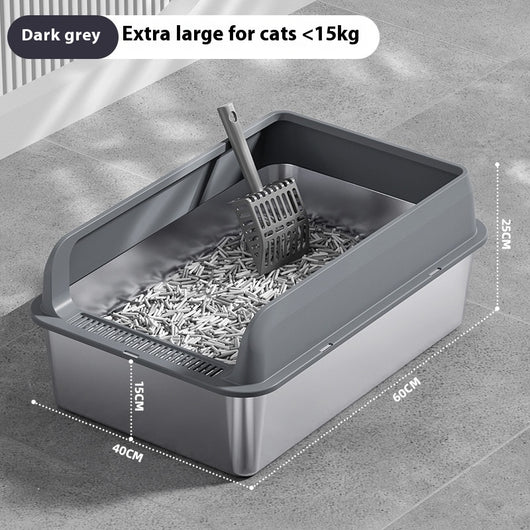 Arenero de Acero Inoxidable para Gatos - Image 11