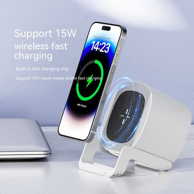 Soporte Móvil 4 en 1 con Carga Inalámbrica y Bluetooth - Image 4