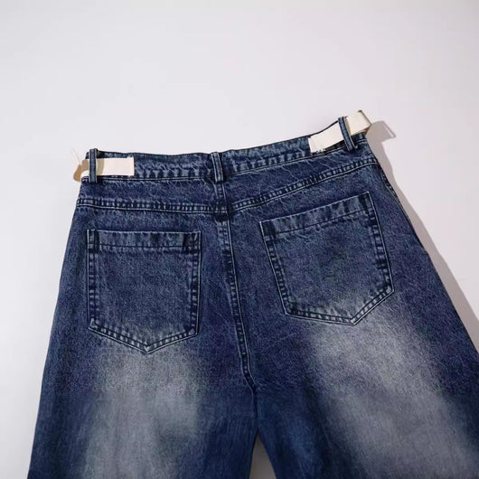 Jeans Rectos de Cintura Alta con Pliegues Amplios - Image 5