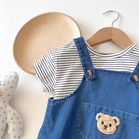Shorts Infantiles Estilo Coreano con Tirantes para Niños - Image 7