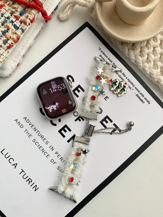 Pulsera Navideña de Peluche - Correa Festiva para Otoño e Invierno - Image 7