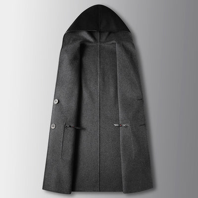 Abrigo de Lana Reversible para Hombre con Capucha - Image 4